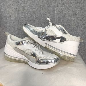 Bcbg generation weddi sneakers 7.5m silver white gn204812